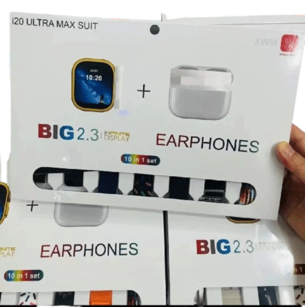 10-in-1 Ultra Sports Smartwatch Complete i20 Ultra Max Suit + Best quality Earbuds in affordable price - Image 2