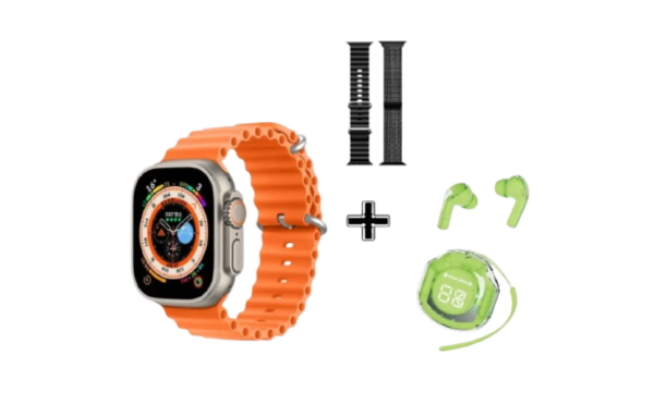 SmartFit Watch & AirPods Air39 Bluetooth Kit – Fitness Tracker & Wireless Audio - Image 2